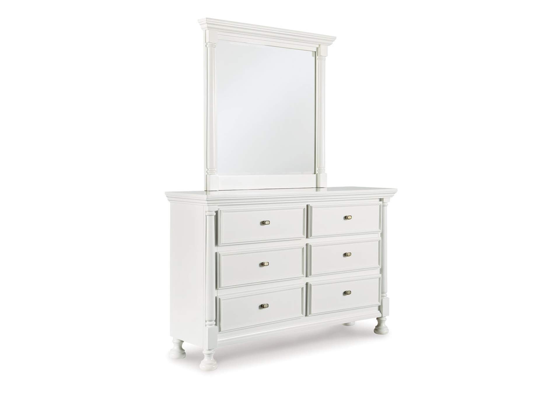 White Kaslyn Dresser And Mirror Ashley, White Dresser With Mirror Ashley Furniture