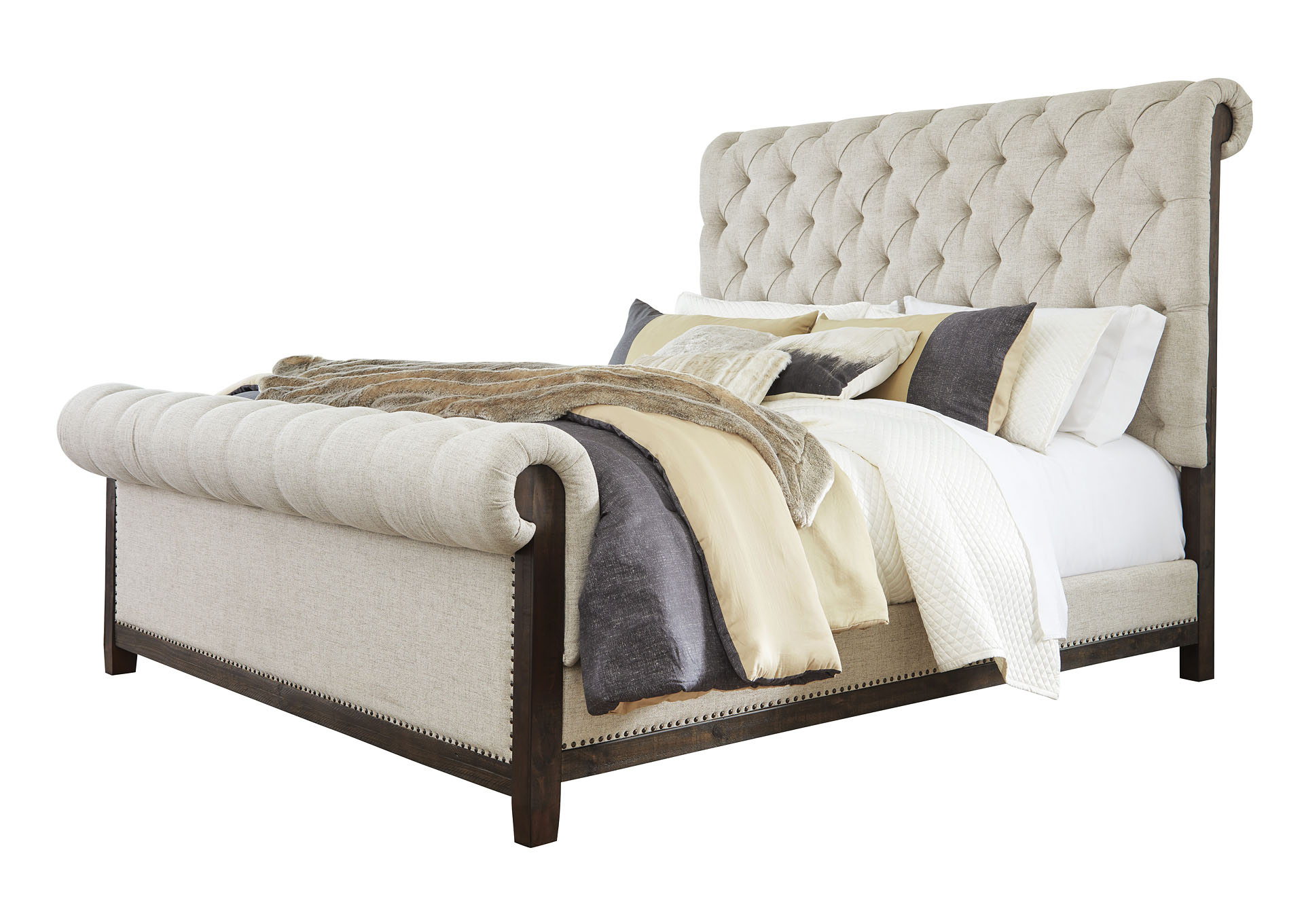 Hillcott King Bed Ashley Furniture, Windville King Upholstered Sleigh Bed