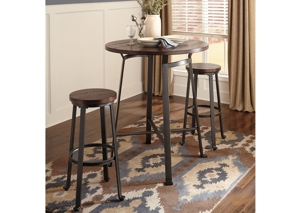 Challiman Bar Height Stool Ashley, Tall Round Pub Table And Chairs