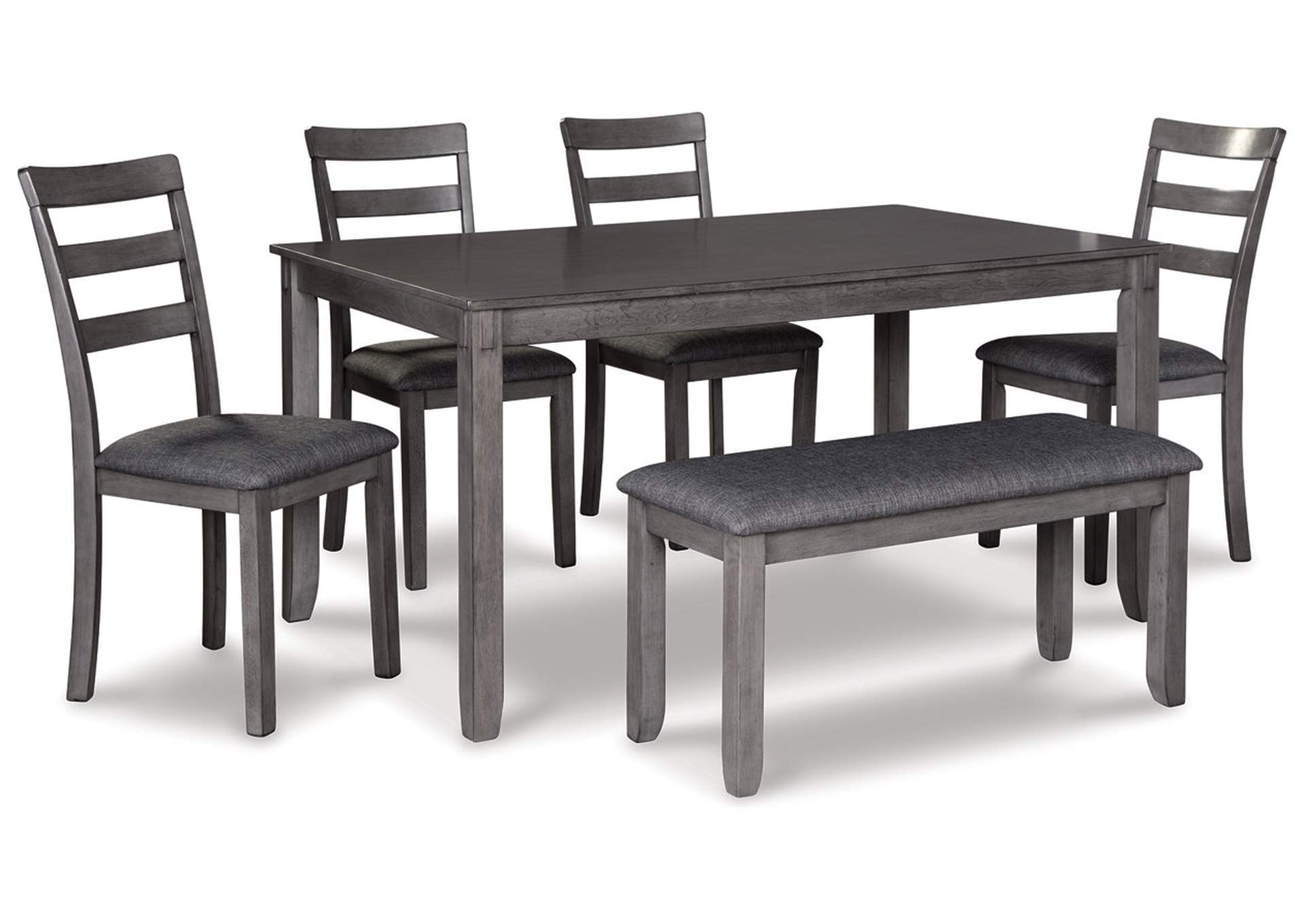 Bridson Dining Room Table And Chairs, Bridson Dining Room Table And Chairs With Bench Set Of 6