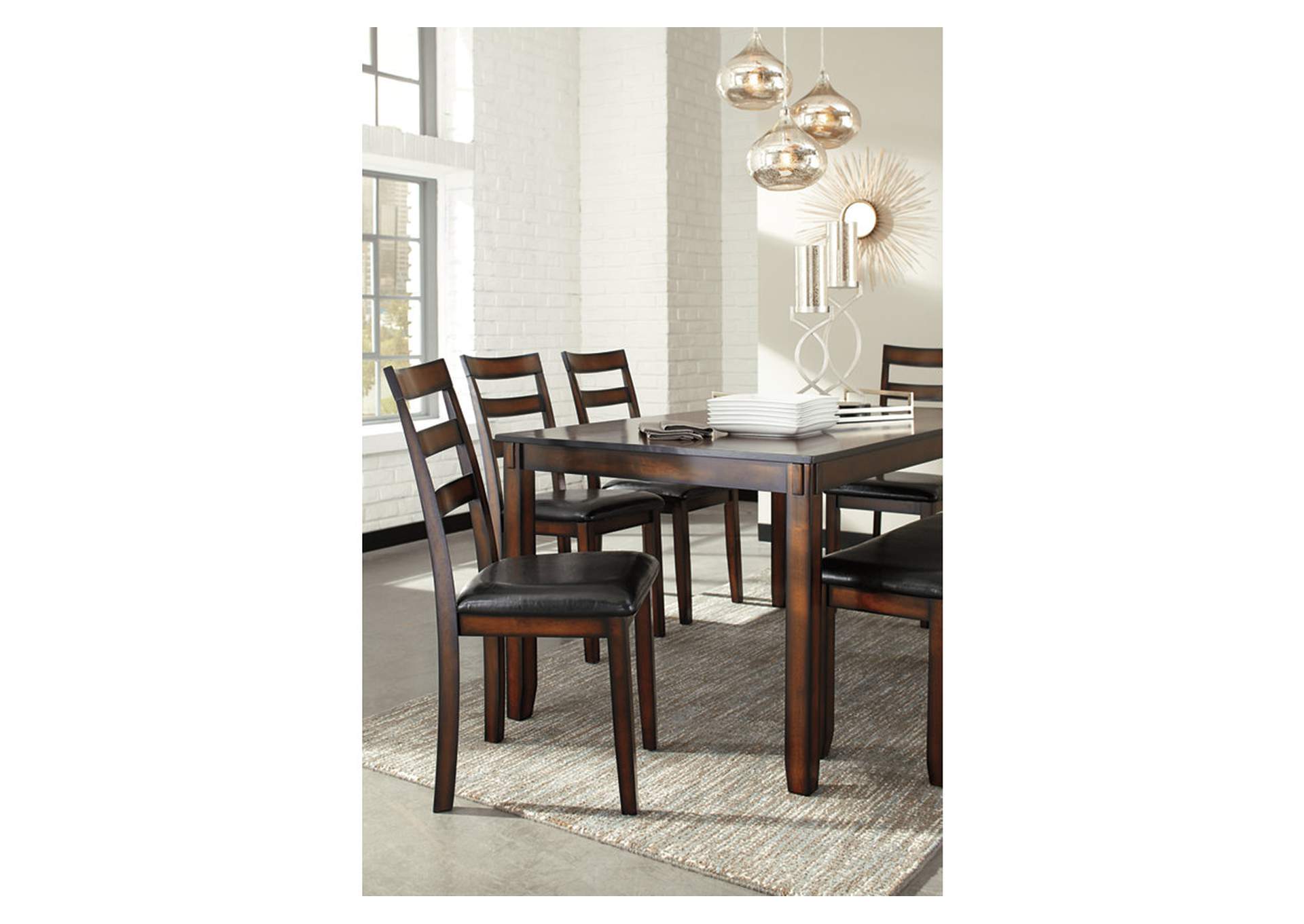 Coviar Dining Room Table And Chairs, Coviar Dining Room Table And Chairs With Bench Set Of 6