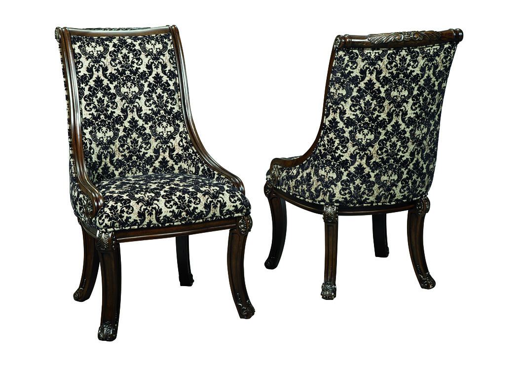 Valraven Brown Dining Upholstered Arm, Ashley Valraven Dining Chairs
