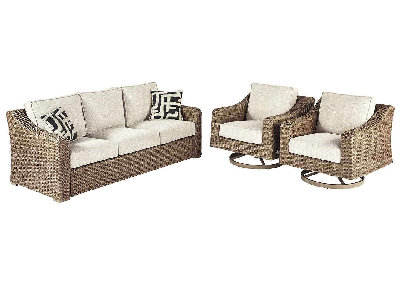 Beachcroft 3 Piece Outdoor Seating Set, Ashley Furniture Outdoor Seating Sets
