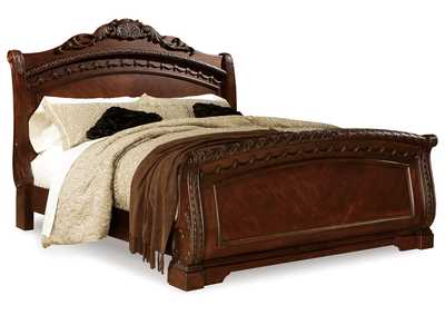 North S King Panel Bed W Dresser, Townser King Sleigh Bed